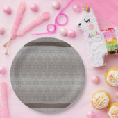 Beige Patroon Papieren Bordje (Feest)