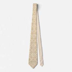 Beige patroon stropdas