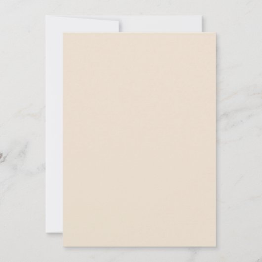 Beige Peach Dreamy Waterverf Bloemen bruiloft Kaart (Achterkant)