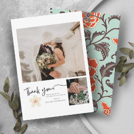 BEIGE PEONY FOTO CHINOISERIE BEDANKKAART