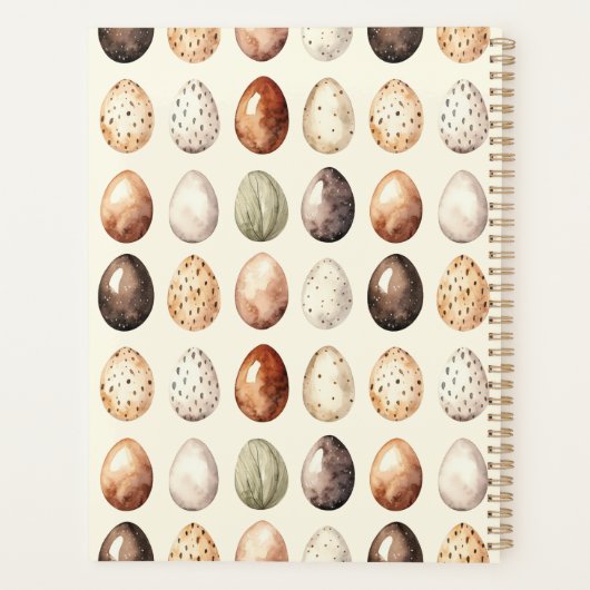 Beige Personalized Easter Recipes Planner (Achterkant)