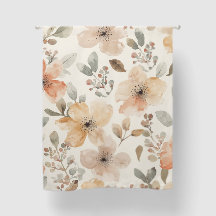 Beige Perzik Bloemige Waterverf Botanische Patroon