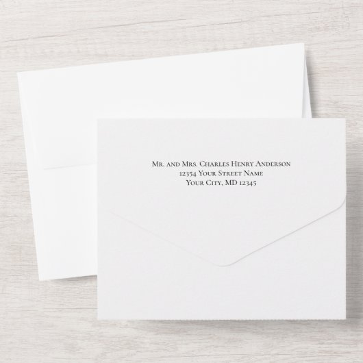 Beige Perzik Neutrale Bloemen QR code Bruiloft All In One Uitnodiging (Achterkant)