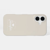 Beige Pilates Prinses Trendy Chic iPhone 16 Hoesje (Achterkant horizontaal)