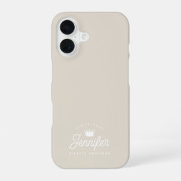 Beige Pilates Prinses Trendy Chic iPhone 16 Hoesje