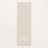 Beige Pilates Prinses Workout Gym Yogamat (Voorkant)