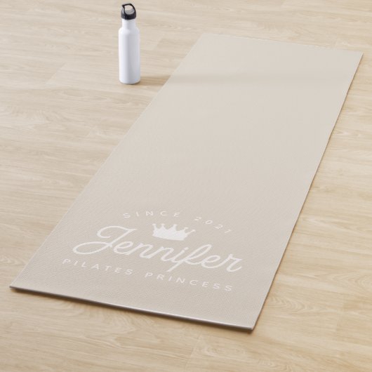 Beige Pilates Prinses Workout Gym Yogamat (In situ)