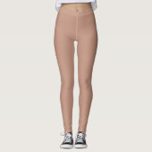 Beige Pink Dance Workout Gym Leggings (Voorkant)