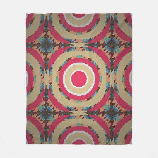 Beige, pink en blue texture. Abstract ornament. H Fleece Deken (Voorkant)
