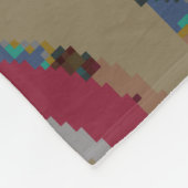 Beige, pink en blue texture. Abstract ornament. H Fleece Deken (Hoek)