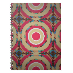 Beige, pink en blue texture. Abstract ornament. H Notitieboek