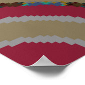 Beige, pink en blue texture. Abstract ornament. H Poster (Hoek)