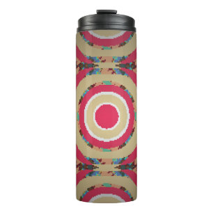 Beige, pink en blue texture. Abstract ornament. H Thermosbeker