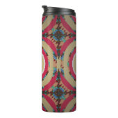 Beige, pink en blue texture. Abstract ornament. H Thermosbeker (Geroteerd rechts)