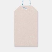 Beige Pink Floral Pattern Bridal Shower Cadeaulabel (Achterkant)