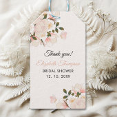 Beige Pink Floral Pattern Bridal Shower Cadeaulabel