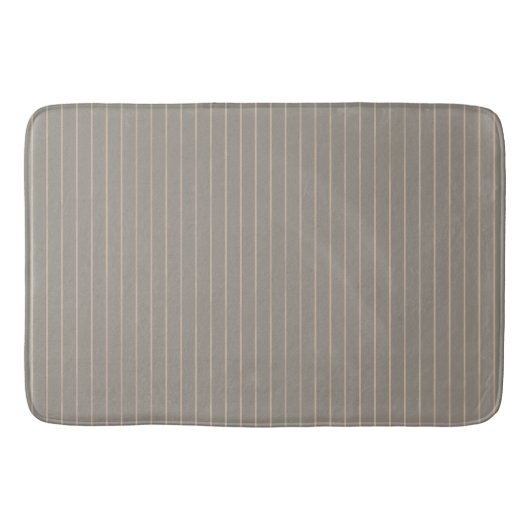 Beige pinstripes badmat (Voorkant)