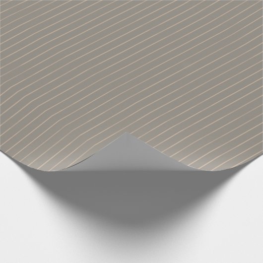 Beige pinstripes cadeaupapier (Hoek)