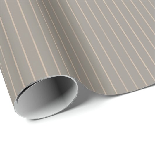 Beige pinstripes cadeaupapier (Rol Hoek)