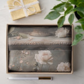 Beige Pioen Roos Stilleven Frans Romantisch Bloeme Tissuepapier (Geschenk)