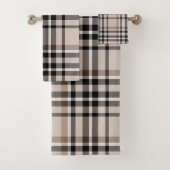 Beige Plaid Bad Handdoek (Insitu)
