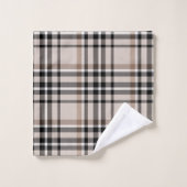 Beige Plaid Bad Handdoek (Wasdoekje)