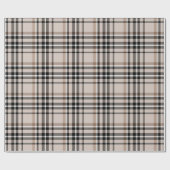 Beige Plaid Cadeaupapier (Vlak)