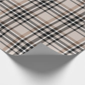 Beige Plaid Cadeaupapier (Hoek)