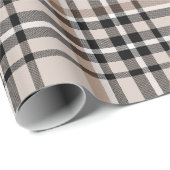 Beige Plaid Cadeaupapier (Rol Hoek)