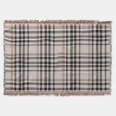 Beige Plaid Deken (Voorkant)