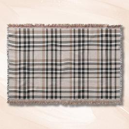 Beige Plaid Deken
