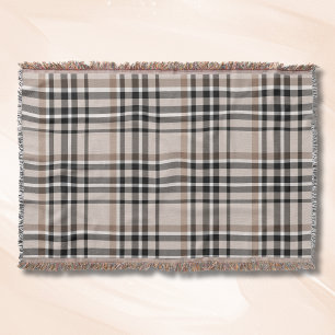 Beige Plaid Deken