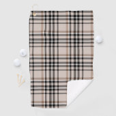 Beige Plaid Golfhanddoek (Insitu)