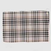 Beige Plaid Golfhanddoek (Horizontaal)