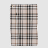 Beige Plaid Golfhanddoek (Voorkant)
