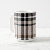 Beige Plaid  Koffiemok (Voorkant links)