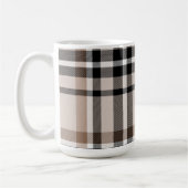 Beige Plaid  Koffiemok (Links)