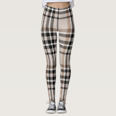 Beige Plaid Leggings (Voorkant)