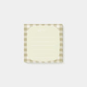 Beige Plaid Note Design (Voorkant)