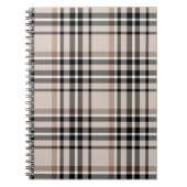 Beige Plaid Notitieboek (Voorkant)