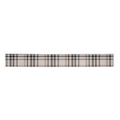 Beige Plaid Satijnen Lint (Voorkant)