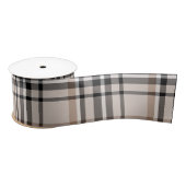 Beige Plaid Satijnen Lint (Spoel)