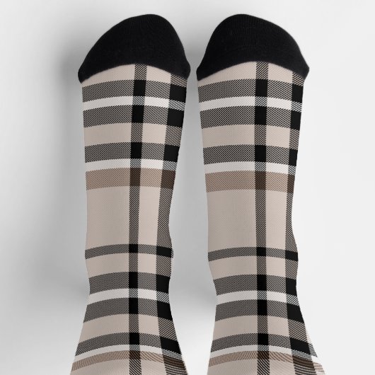 Beige Plaid Sokken (Top)