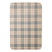 Beige Plaid Tartan Badmat (Voorkant Verticaal)