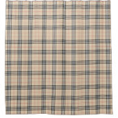 Beige Plaid Tartan Douchegordijn (Voorkant)