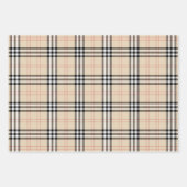  Beige Plaid Tartan Inpakpapier Vel (Voorkant 3)