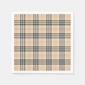 Beige Plaid Tartan Servet (Voorkant)