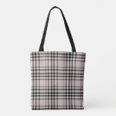 Beige Plaid Tote Bag (Achterkant)