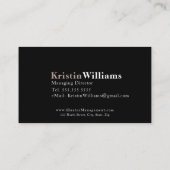 Beige Plaid-Visitekaartje Visitekaartje (Achterkant)