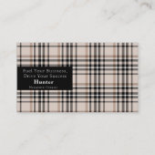 Beige Plaid-Visitekaartje Visitekaartje (Voorkant)